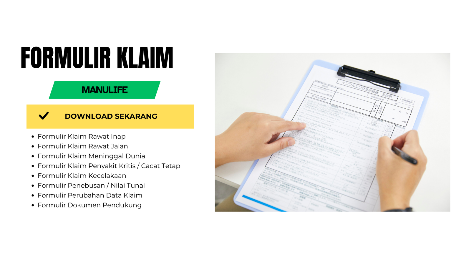 Formulir Klaim Manulife